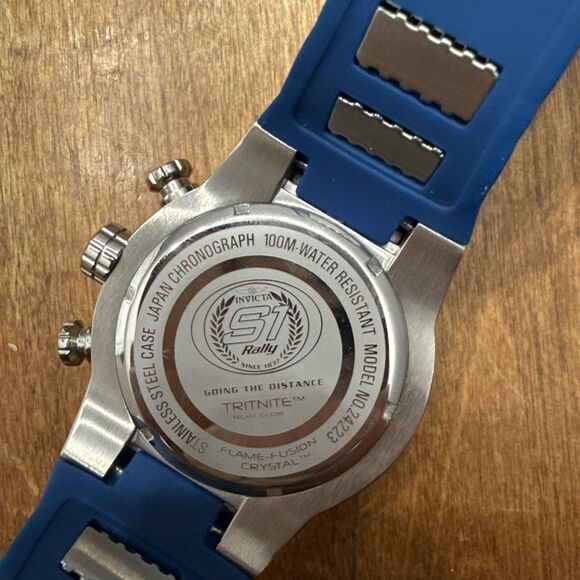 Invicta S1 Rally Men's 51mm Blue Carbon Fiber Chronograph Silicone Watch 24223 - Picture 5 of 5